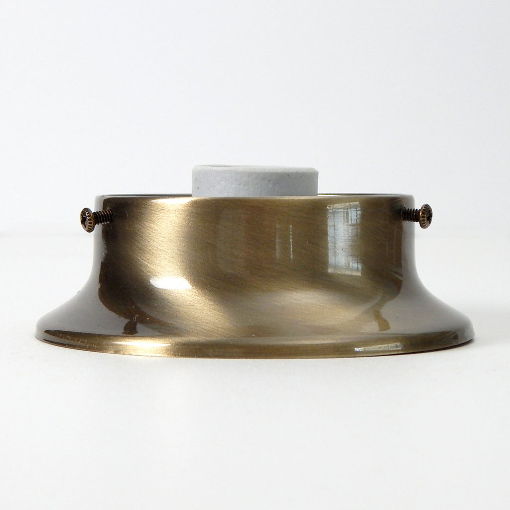 3 1/4 Inch Shade Holder / Fitter. Ceiling or Sconce Fixture Base - Vintporium Architectural Salvage