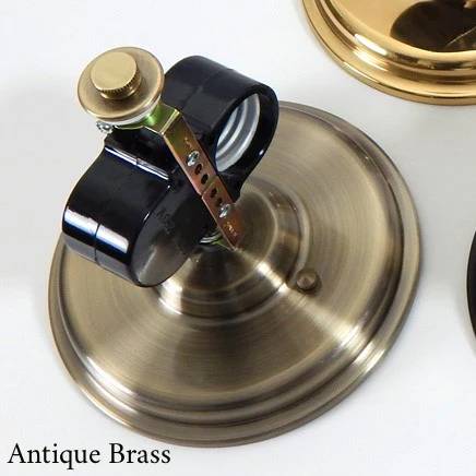Antique Brass Mid-Century style custom-made semi-flush cluster socket light fixture. 