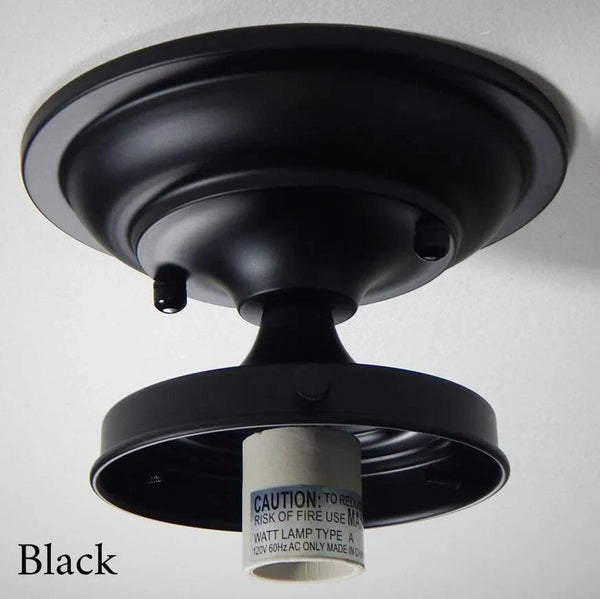 Moderne 4 1/4-inch Semi-Flush Schoolhouse Fitter / Shade Holder - Vintporium Architectural Salvage