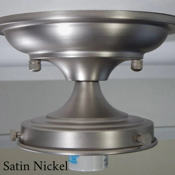 Moderne 4 1/4-inch Semi-Flush Schoolhouse Fitter / Shade Holder - Vintporium Architectural Salvage