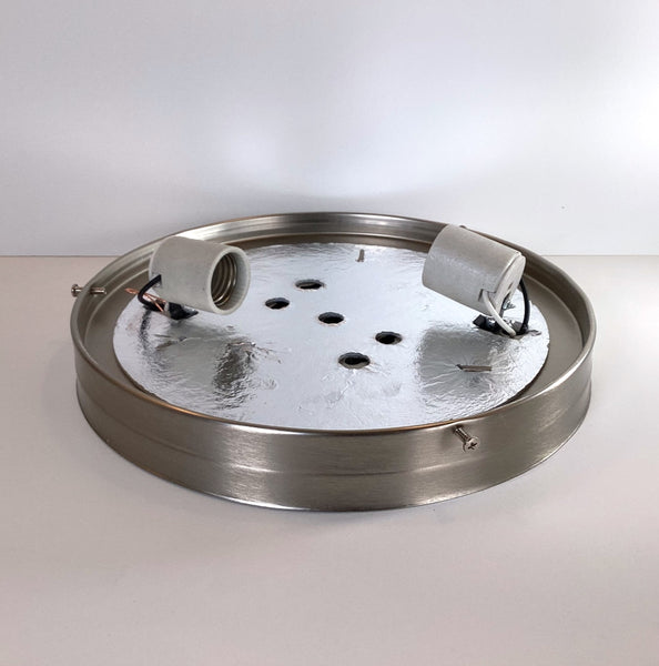 10 Inch Flush Mount Pan Fixture Fitter / Shade Holder / Base