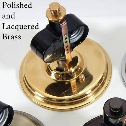 polished and lacquered Mid-Century style custom-made semi-flush cluster socket light fixture. 