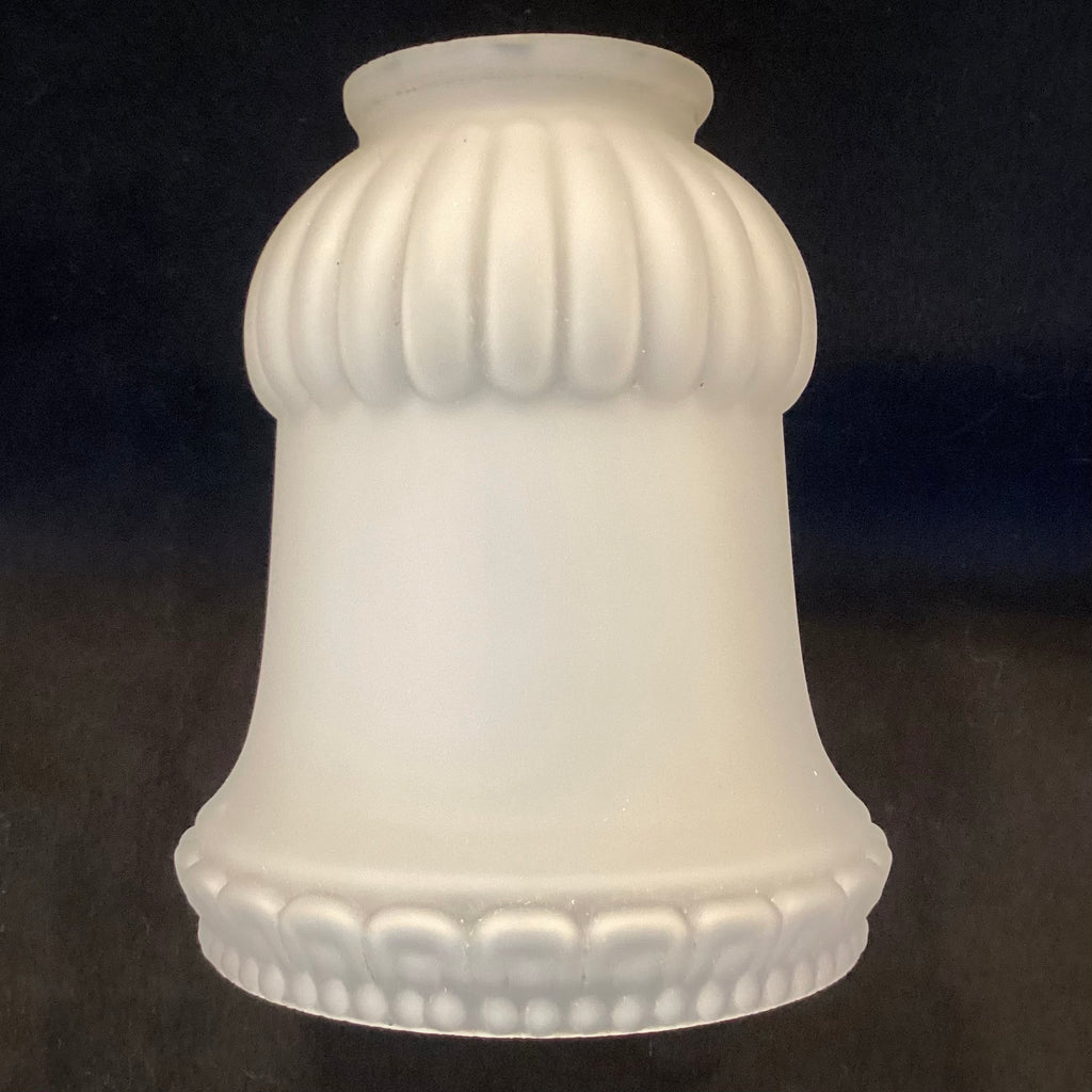2 1/4 (2.25) Antique Inch Satin Opal Empire Glass Shade. The vintage etched glass Empire-shaped shade has a satin opal finish. The shade has been cleaned and detailed for your convenience. Available at www.vintporium.com