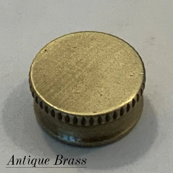 Brass 1/8 ips Light Fixture Finial Cap  Multiple Finishes - Vintporium Architectural Salvage