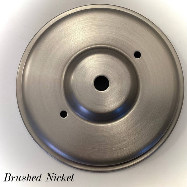 Pièces de rechange d'auvent de plafond à 3 trous à profil bas. Nombreux choix de finitions disponibles Laiton, Nickel, Bronze