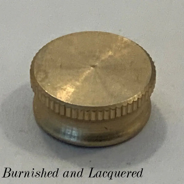 Brass 1/8 ips Light Fixture Finial Cap  Multiple Finishes - Vintporium Architectural Salvage