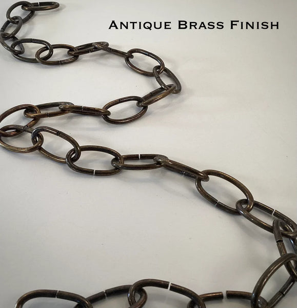 8 Gauge Oval Lamp Chain Available in Numerous Finishes