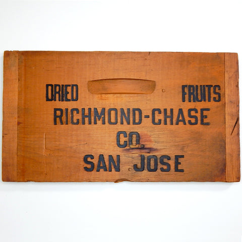 Antique Richmond Chase Wooded Fruit Crate End SanJose CA. Available at www.vintporium.com