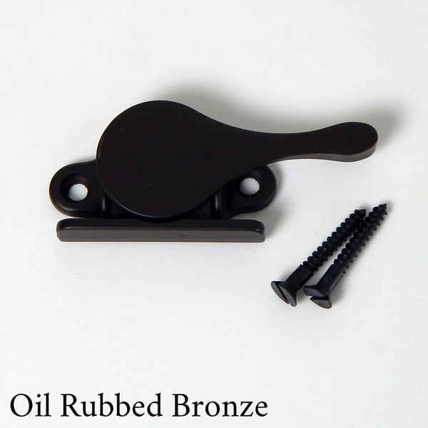 This side sash Lock is a must-have for anyone with a double-hung window! Whether you have a window A/C unit or just want to limit the opening of the sash. The lock is available in polished and lacquer-free brass, polished and lacquered brass, polished nickel, brushed nickel, and oil-rubbed bronze. Available at www.vintporium.com