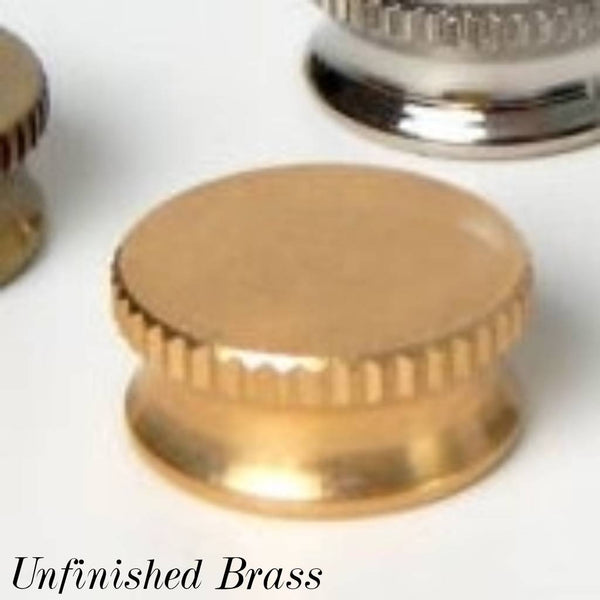 Brass 1/8 ips Light Fixture Finial Cap  Multiple Finishes - Vintporium Architectural Salvage