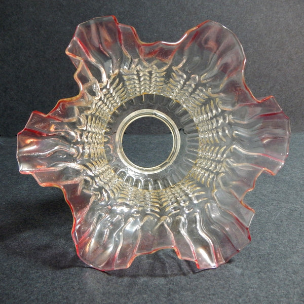 2 1/4 (2.25) Inch Vintage Empire Shaped Pink Frills Glass Shade