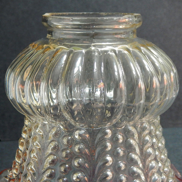 2 1/4 (2.25) Inch Vintage Empire Shaped Pink Frills Glass Shade