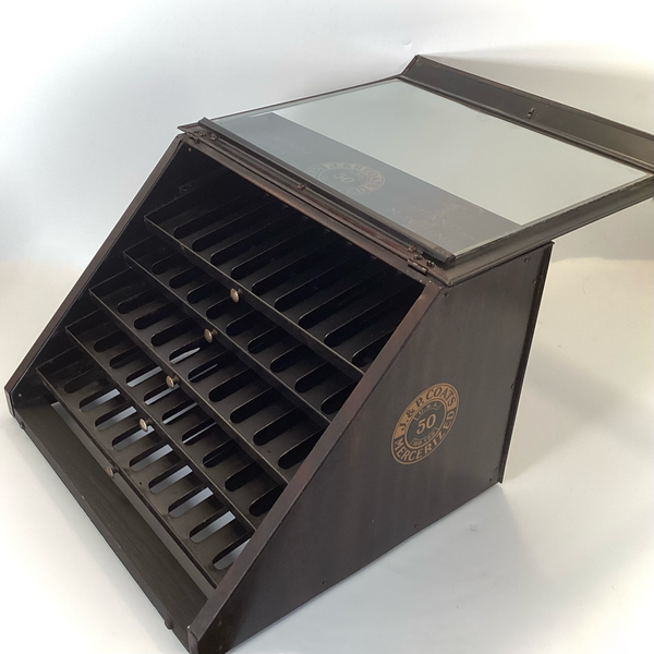 Early 20th century J. & P. Coats mercerized cotton thread display cabinet with five drawers.