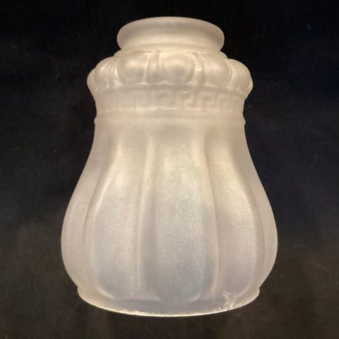 2 1/4 (2.25) Antique Inch Etched Empire Glass Shade. The vintage etched glass Empire-shaped shade. The shade has been cleaned and detailed for your convenience.