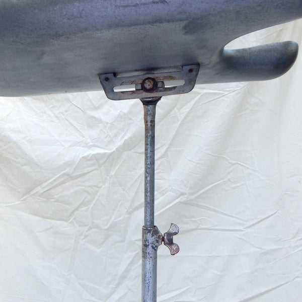 Vintage Adjustable Hair Washing Stand – Industrial Barbershop Salon Basin. Originally used in barbershops and salons, the contoured metal basin is designed to cradle the neck for a comfortable hair-washing experience. Available at www.vintporium.com