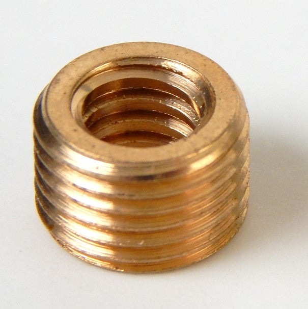 Brass reducers used for 1/8 Ips thread male to your choice of 1/4-20 or 1/4-27 female tap. Great to convert 1/8 ips mounting brackets and finials center taps to the more rare 1/4-20 or 1/4-27 center taps. Available at www.vintporium.com