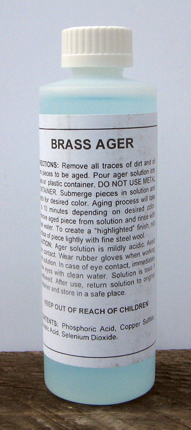 8 Oz. Brass Ager / Brass Aging Solution - Vintporium Architectural Salvage - Brass Ager, Aging Solution, Antique Brass. Antique Restore Available at www.vintporium.com