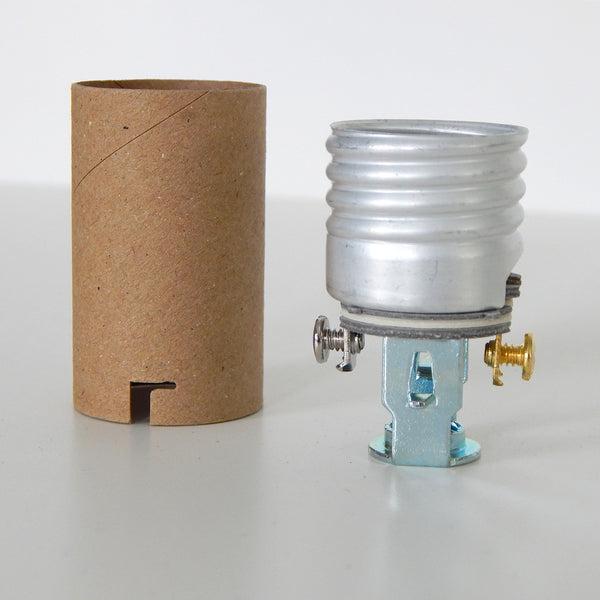 Medium base candle socket comes in your choice of 2 inches, 3 inches, and the larger 4 to 5 1/2 inch adjustable socket. The socket includes a cardboard insulator. Available at www.vintporium.
