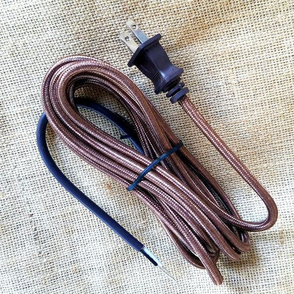 Antique Style Rayon Cloth Covered Cord SVT/2 18 Gauge Cord Set Lamp Part Light Lighting Light Repair Vintporium