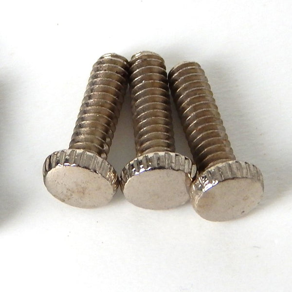 6/32, Lot of 3,  1/2 inch Long Shadeholder / Fitter Thumbscrews. Your Choice of Polished Nickel or Antique Brass