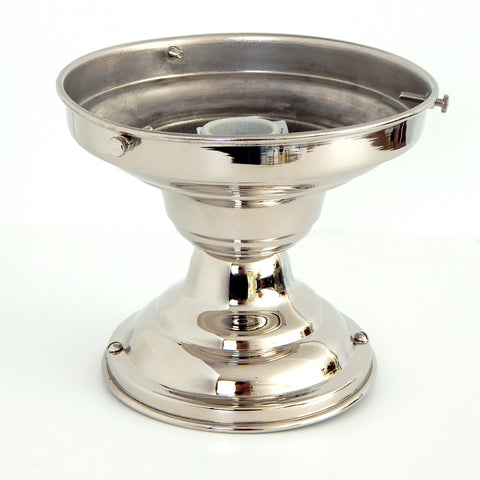 Crafted from high-quality materials, including solid brass and a porcelain socket, this 6-inch semi-flush shade holder/fitter is built to last. Whether you're upgrading your existing lighting fixtures or adding new ones, this shade holder/fitter is a must-have. Available at www.vintporium.com