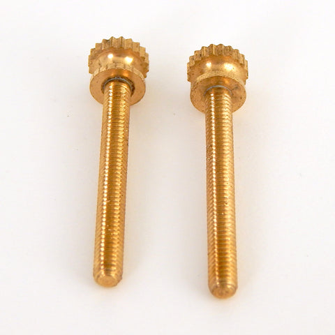 This lot of 2 handsome thumbscrews is ideal for securing the fixture to its mounting brackets. Available in unfinished brass.. Available at www.vintporium.com