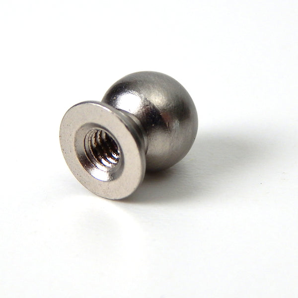 These decorative 8/32 thumb nuts are great for replacement parts or repair. They feature a substantially thick brass construction and come in multiple finishes including brushed nickel, polished nickel, brass, antique brass, and oil-rubbed bronze. Available at www.vintporium.com