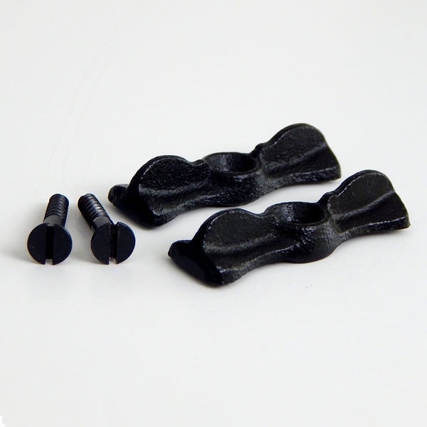 Heavy-duty pair of storm sash/window screen steel turn buttons. Although made for window screens and storm sashes, they can be used for cabinets or similar functions. Available at www.vintporium.com