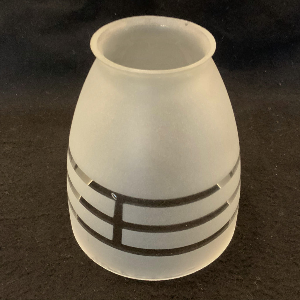 2 1/4 (2.25) Inch Vintage Etched Bell Shaped Glass Light Fixture Shade. The vintage etched glass shade has been cleaned and detailed for your convenience. Available at www.vintporium.com