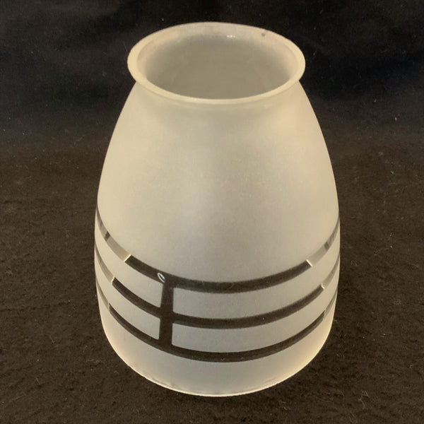 2 1/4 (2.25) Inch Vintage Etched Bell Shaped Glass Light Fixture Shade. The vintage etched glass shade has been cleaned and detailed for your convenience. Available at www.vintporium.com
