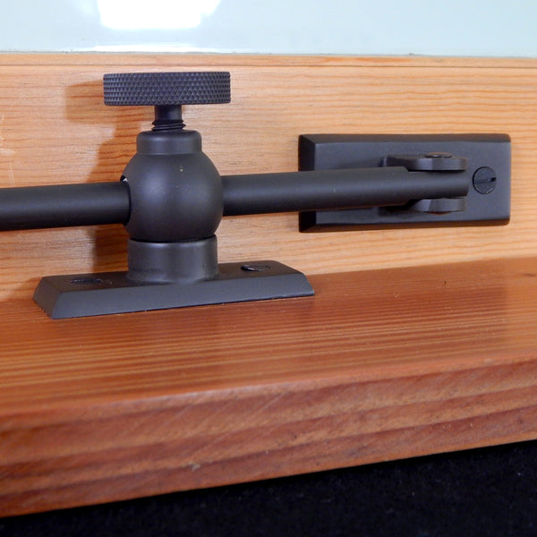 Casement adjuster allows the casement windows to be secured to the desired opening by attaching the adjuster to the window frame and the sill. The casement window adjuster is reversible for both right and left-hand window openings and comes complete with matching slotted screws. The adjuster comes in polished and lacquered brass, polished and lacquer-free brass, polished nickel, brushed nickel and oil rubbed bronze and are available in both 12 inch and 10 inches sizes. Available at www.vintporium.com