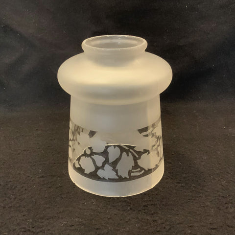 2 1/4 (2.25) Inch Vintage Etched Empire Shaped Glass Light Fixture Shade. The vintage etched glass shade has been cleaned and detailed for your convenience. Available at www.vintporium.com