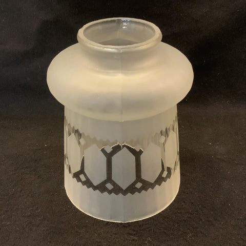 2 1/4 (2.25) Inch Vintage Etched Empire Shaped Glass Light Fixture Shade. The vintage etched glass shade has been cleaned and detailed for your convenience. Available at www.vintporium.com