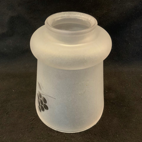 2 1/4 (2.25) Inch Vintage Etched Empire Shaped Glass Light Fixture Shade.   The vintage etched glass shade has been cleaned and detailed for your convenience. Available at www.vintporium.com