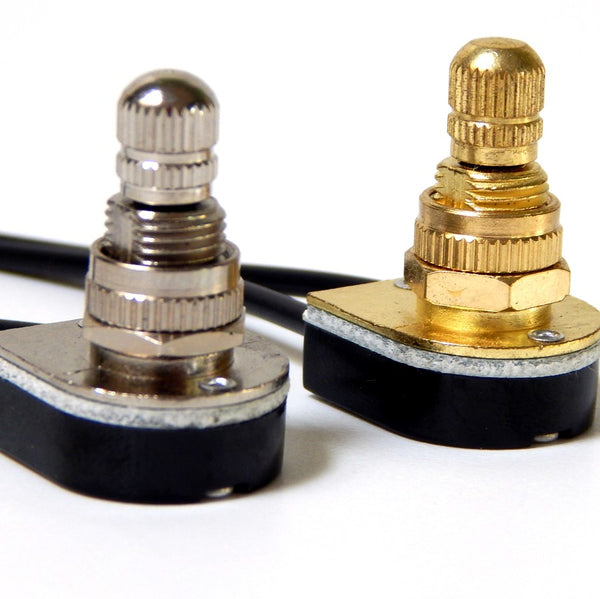 Single circuit on/off canopy switch with your choice between brass or nickel finishes. The canopy features a removable knob for more versatile lighting applications Brass Nickel Rotary Switch Light Lighting Parts Home Improvement Restore Repair Vintporium Wiring Electrical Lamp Available at www.vintporium.com