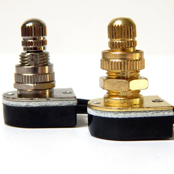 Single circuit on/off canopy switch with your choice between brass or nickel finishes. The canopy features a removable knob for more versatile lighting applications Brass Nickel Rotary Switch Light Lighting Parts Home Improvement Restore Repair Vintporium Wiring Electrical Lamp Available at www.vintporium.com