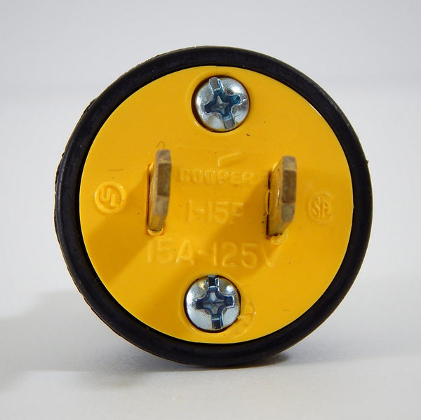 Easy to use non-polarized round plug. Available at www.vintporium.com