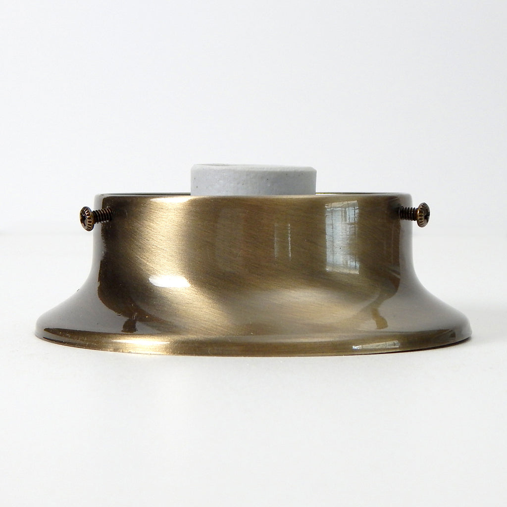 3 1/4 Inch Shade Holder / Fitter. Ceiling or Sconce Light Fixture Base. Multiple Finishes Available