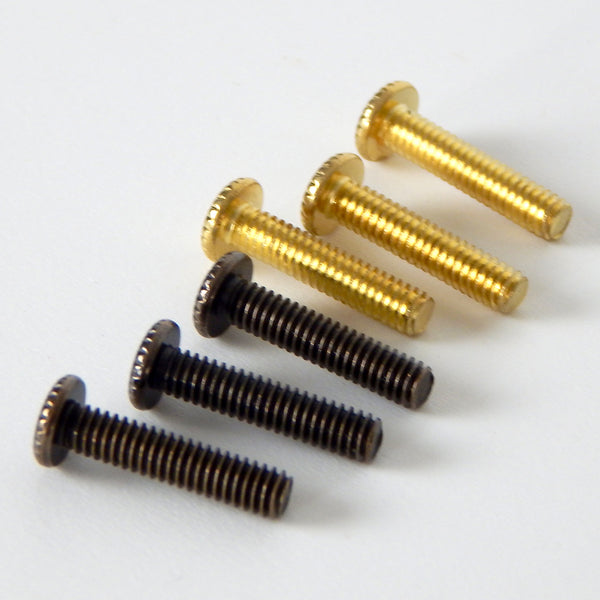 This lot of 3 handsome thumbscrews is ideal for securing shades to the fixture. Available in polished brass, antique brass, and bronze. Available at www.vintporium.com