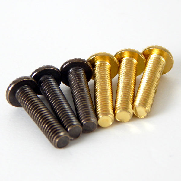 This lot of 3 handsome thumbscrews is ideal for securing shades to the fixture. Available in polished brass, antique brass, and bronze. Available at www.vintporium.com