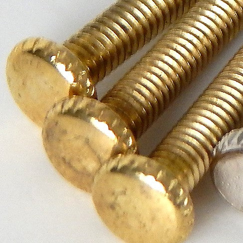 This lot of 3 handsome thumbscrews are ideal for securing shades to the fixture. Available in polished brass and polished nickel. Available at www.vintporium.com