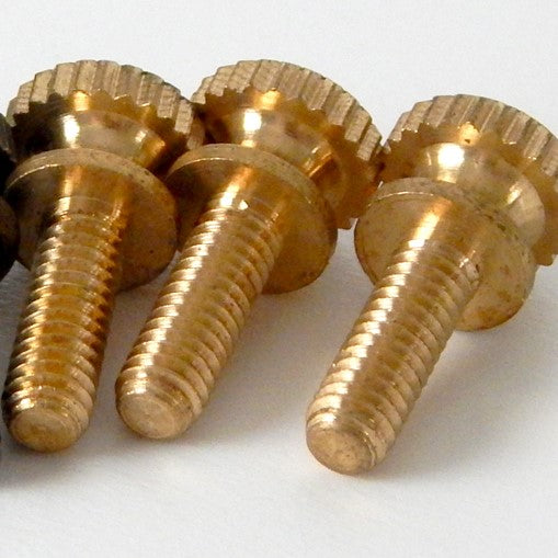 8/32 1/2 Inch Long Lot of 3 Knurled Brass Shade Holder Thumbscrew